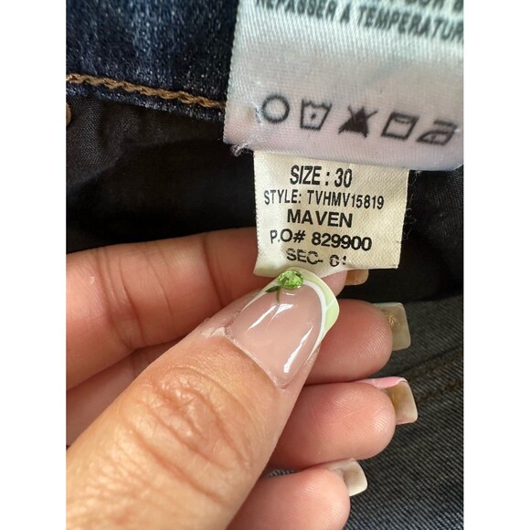 Joe's Jeans Maven Medium Wash Rolled Cuff Best Friend Crop Denim Jeans 30 - Picture 7 of 7